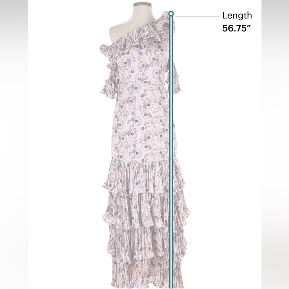 NWOT ALEXIS Amonda Floral Pleated Tiered Long Dress size XS - Picture 8 of 8